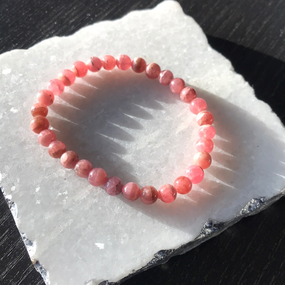 Gel Rhodochrosite stretchy bracelet